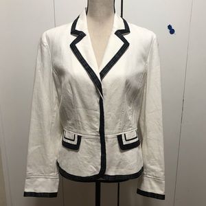 J G Hook White & Black Jacket/ Blazer Size 12